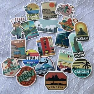 Lot of travel stickers!